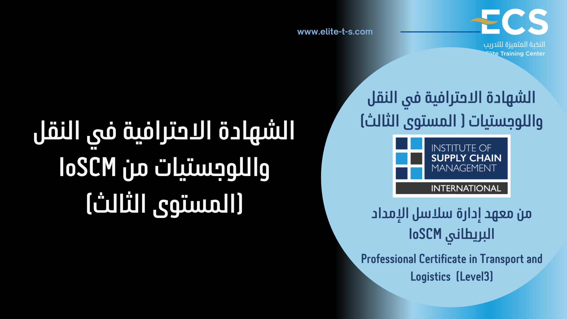 الشهادة الاحترافية في النقل واللوجستيات (المستوى الثالث) - Professional Certificate in Transport and Logistics (Level3)